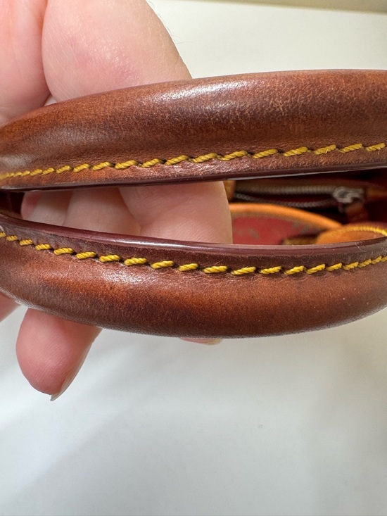 Dooney & Bourke Red Satchel with Brown Leather Trim - Picture 6 of 11